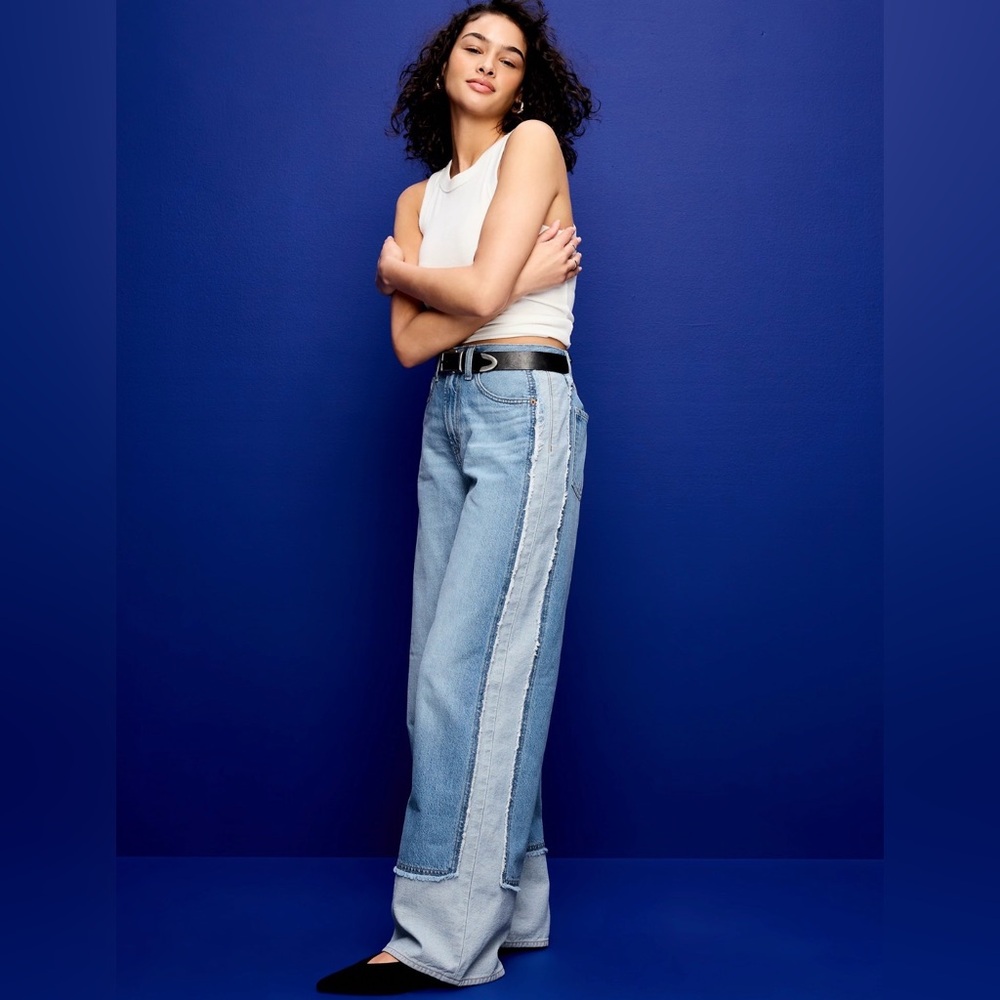 Old Navy Light Blue Women's Wide Leg Baggy Jeans